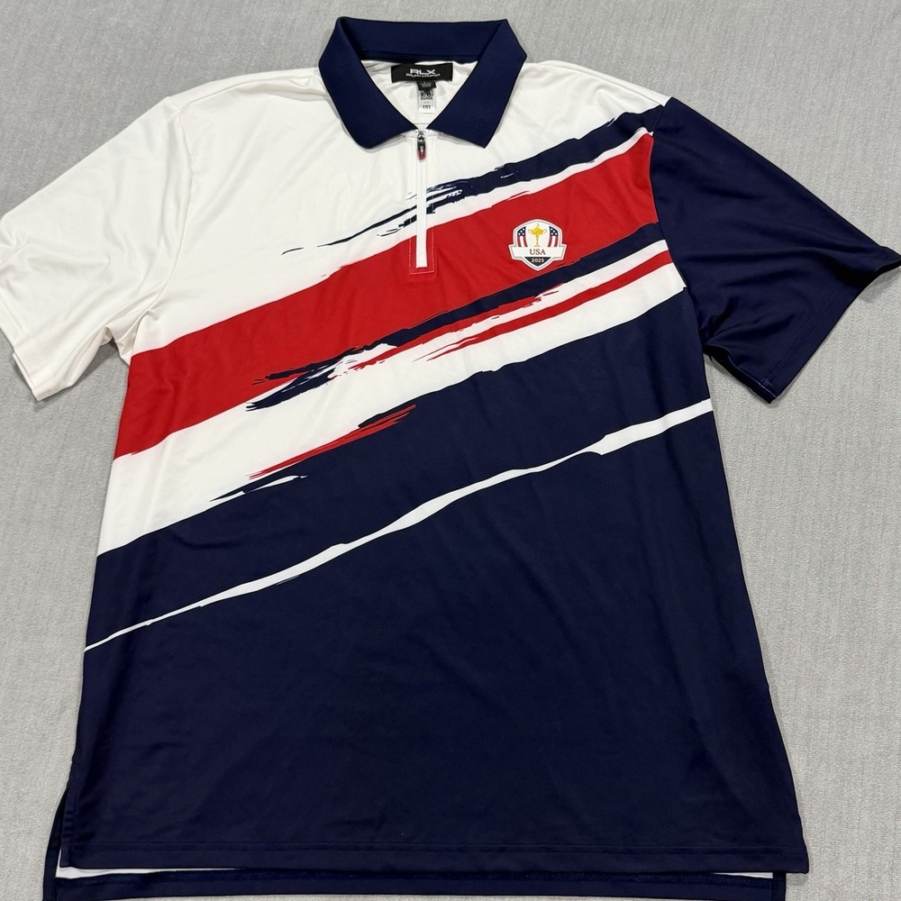 RLX Ralph Lauren 2025 Ryder Cup Team 1/4 Zip Pullover Shirt Mens Large USA
